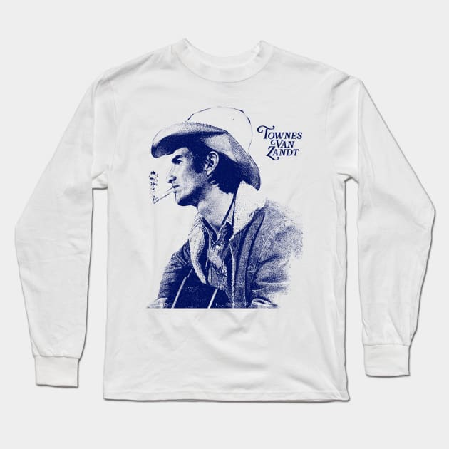 Townes Van Zandt Long Sleeve T-Shirt by NavyVW